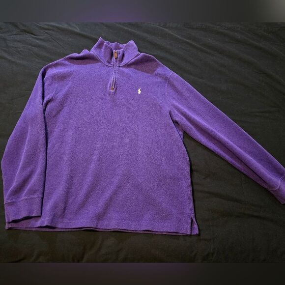 Ralph Lauren Purple Quarter-Zip Pullover mens XXL - Picture 1 of 6